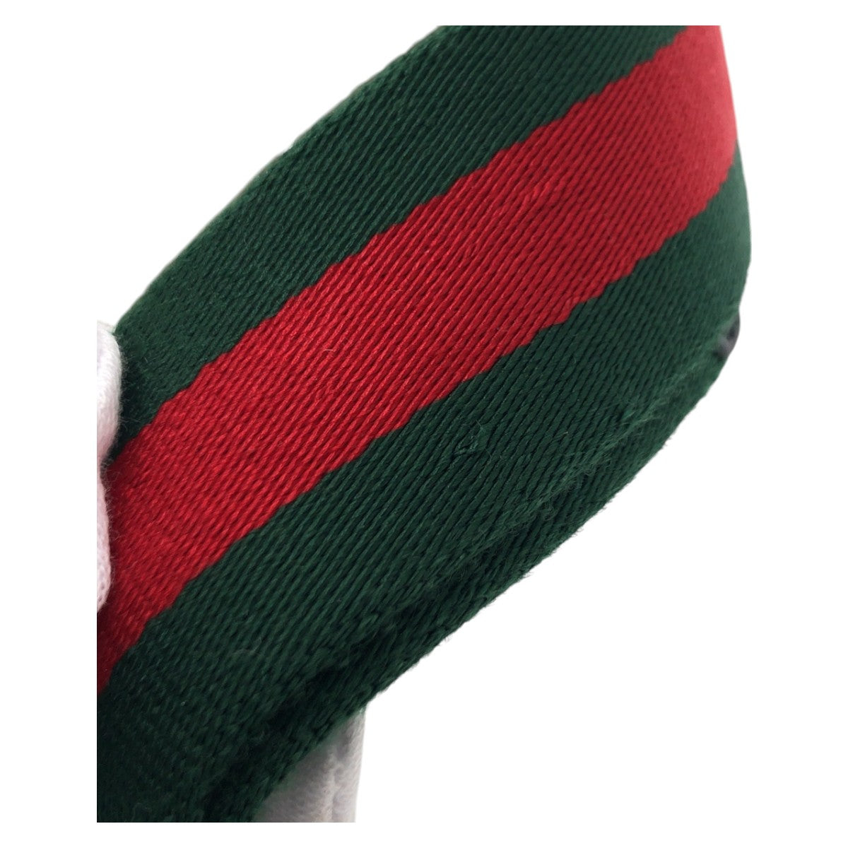 GUCCI グッチ シェリーライン インターロッキングG グリーン レッド シルバー コットン / メタル ベルト  メンズ