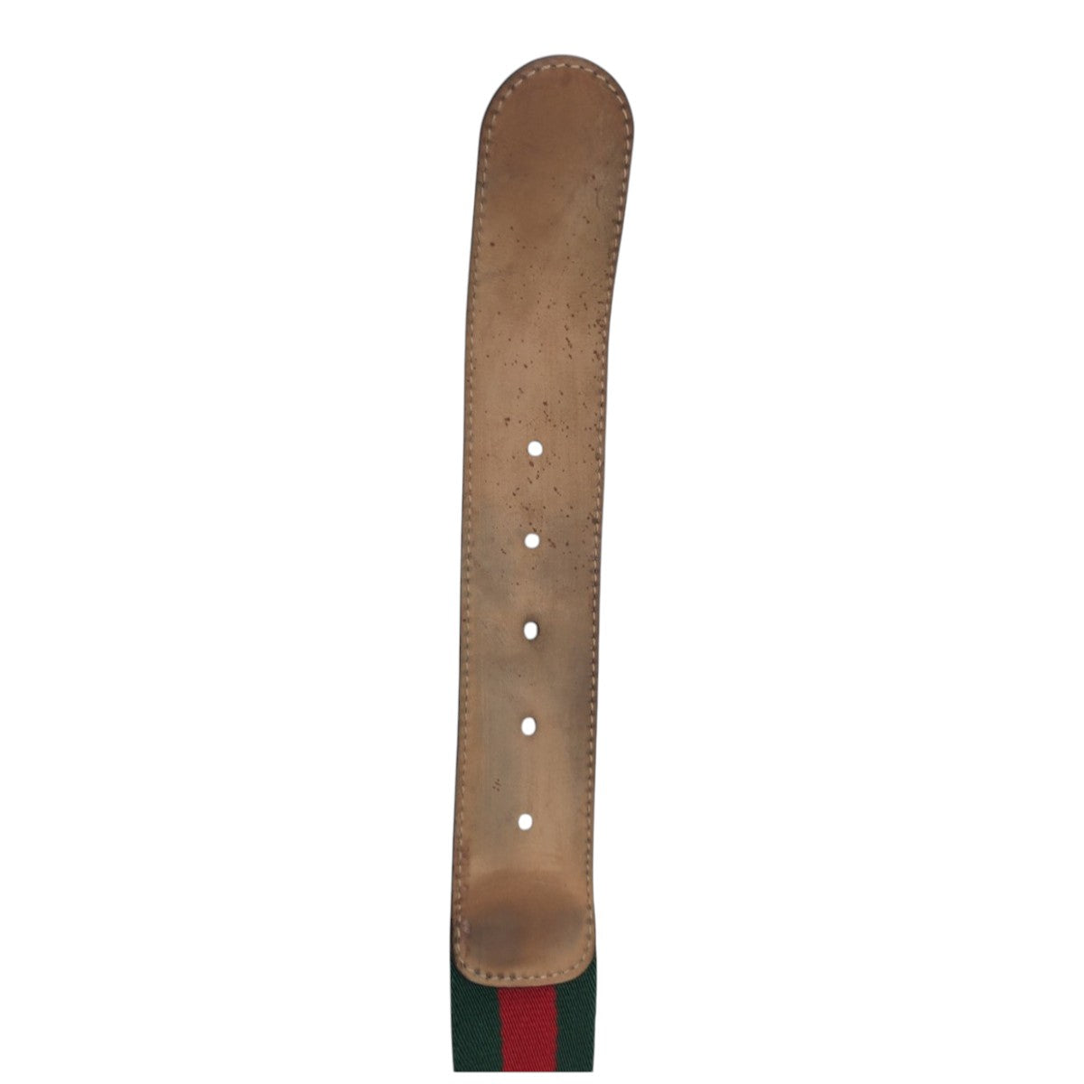 GUCCI グッチ シェリーライン インターロッキングG グリーン レッド シルバー コットン / メタル ベルト  メンズ