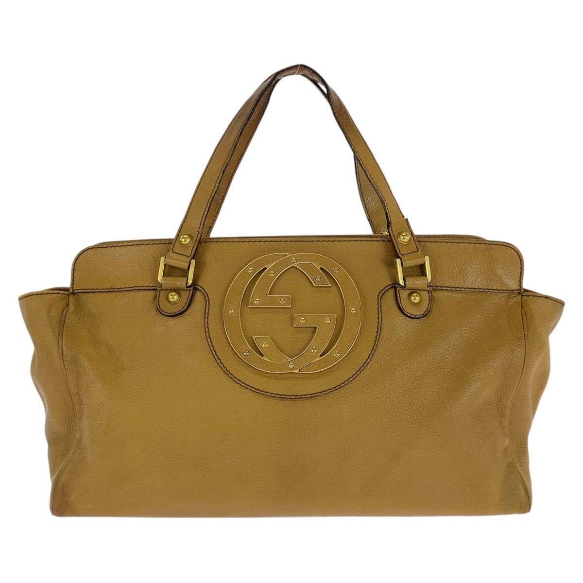 14575
GUCCI グッチ ブロンディ ブラウン ゴールド金具 レザー 121551 ハンドバッグ  レディース AB18