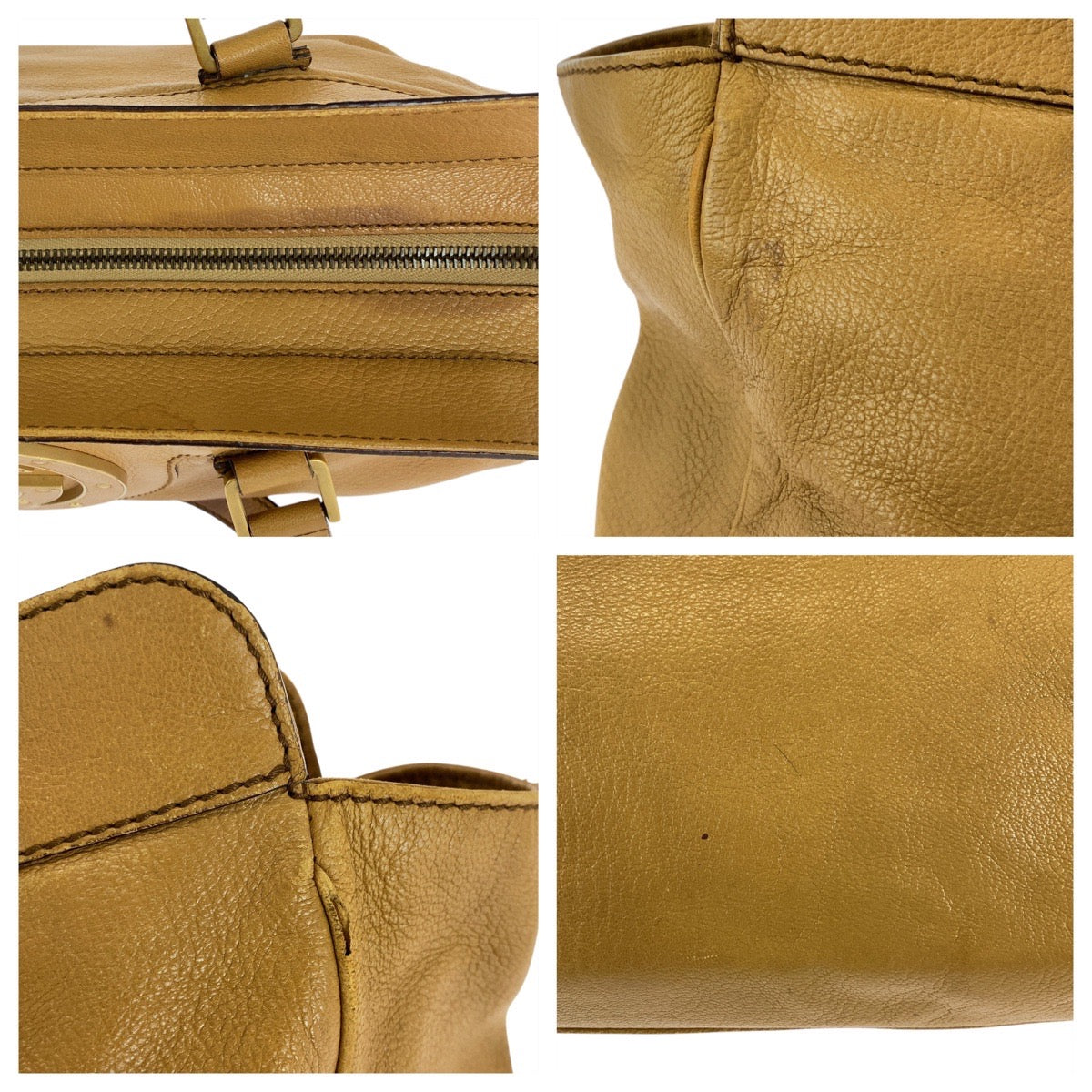 14575
GUCCI グッチ ブロンディ ブラウン ゴールド金具 レザー 121551 ハンドバッグ  レディース AB18