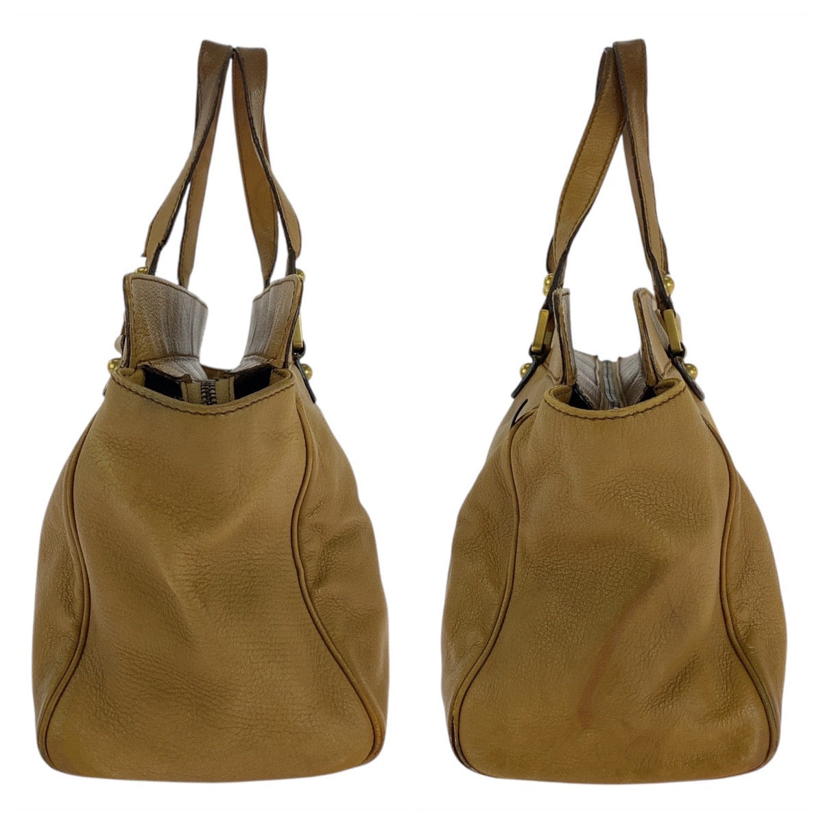 14575
GUCCI グッチ ブロンディ ブラウン ゴールド金具 レザー 121551 ハンドバッグ  レディース AB18