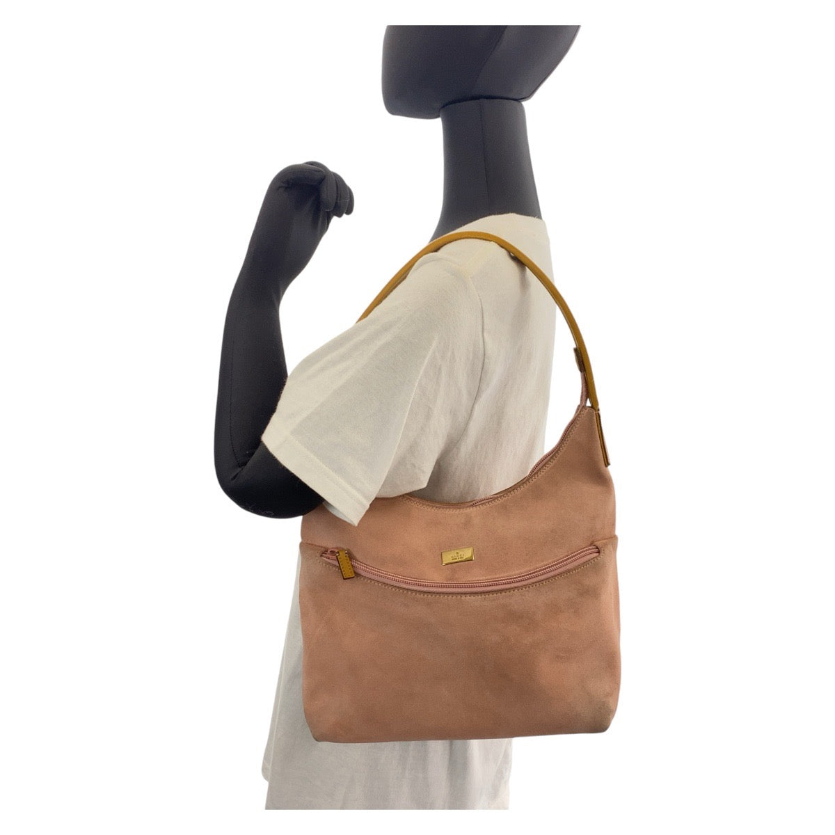 14578
GUCCI グッチ ピンク ゴールド金具 スウェード 001 3386 ショルダーバッグ  レディース
