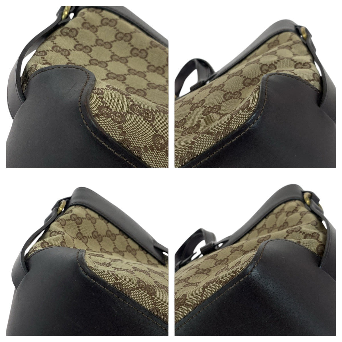 14580
GUCCI グッチ ブラウン ゴールド金具 GGキャンバス / レザー 106251 トートバッグ ショルダーバッグ  レディース