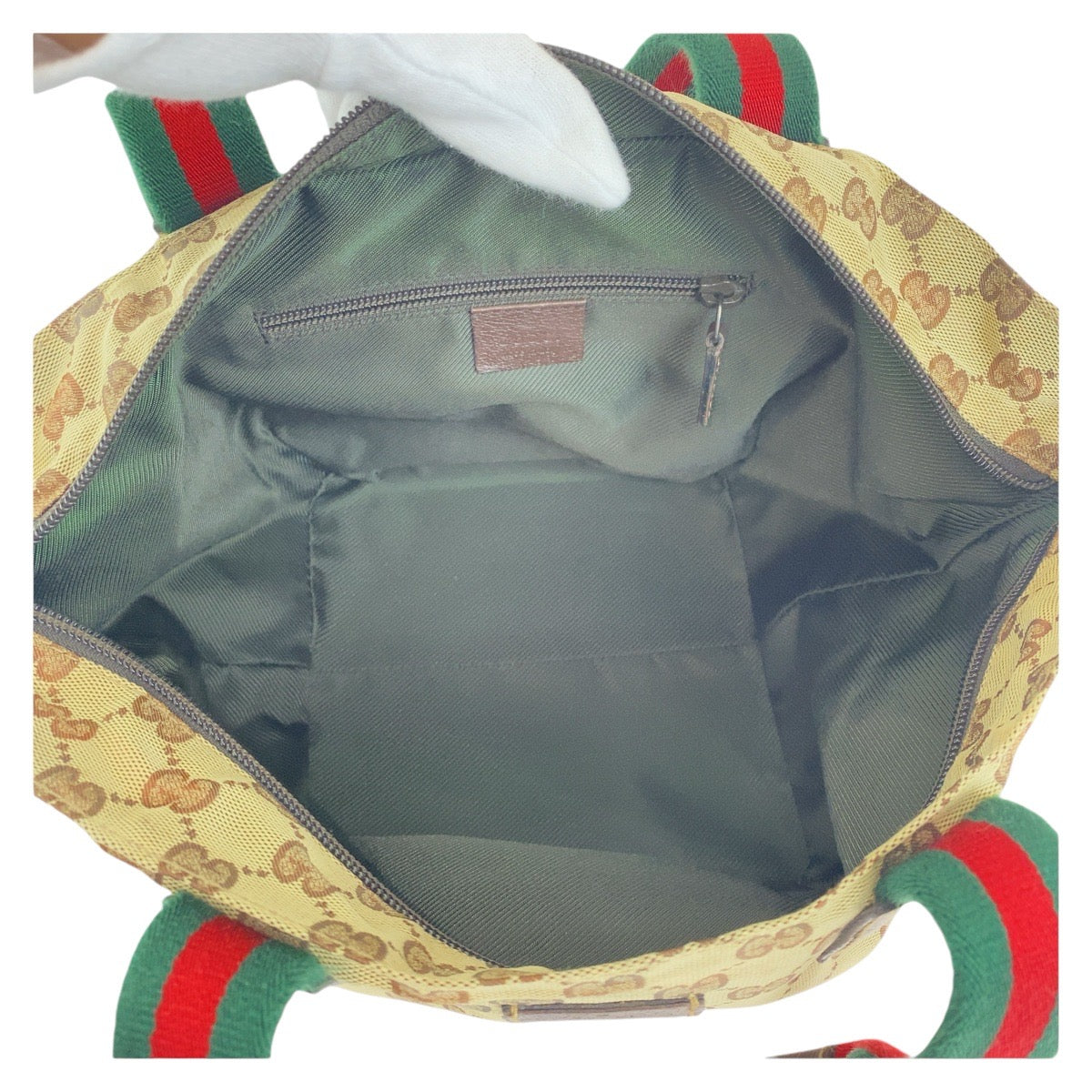 14581
GUCCI グッチ シェリーライン ブラウン ベージュ GGキャンバス / レザー 131228 トートバッグ ショルダーバッグ  レディース