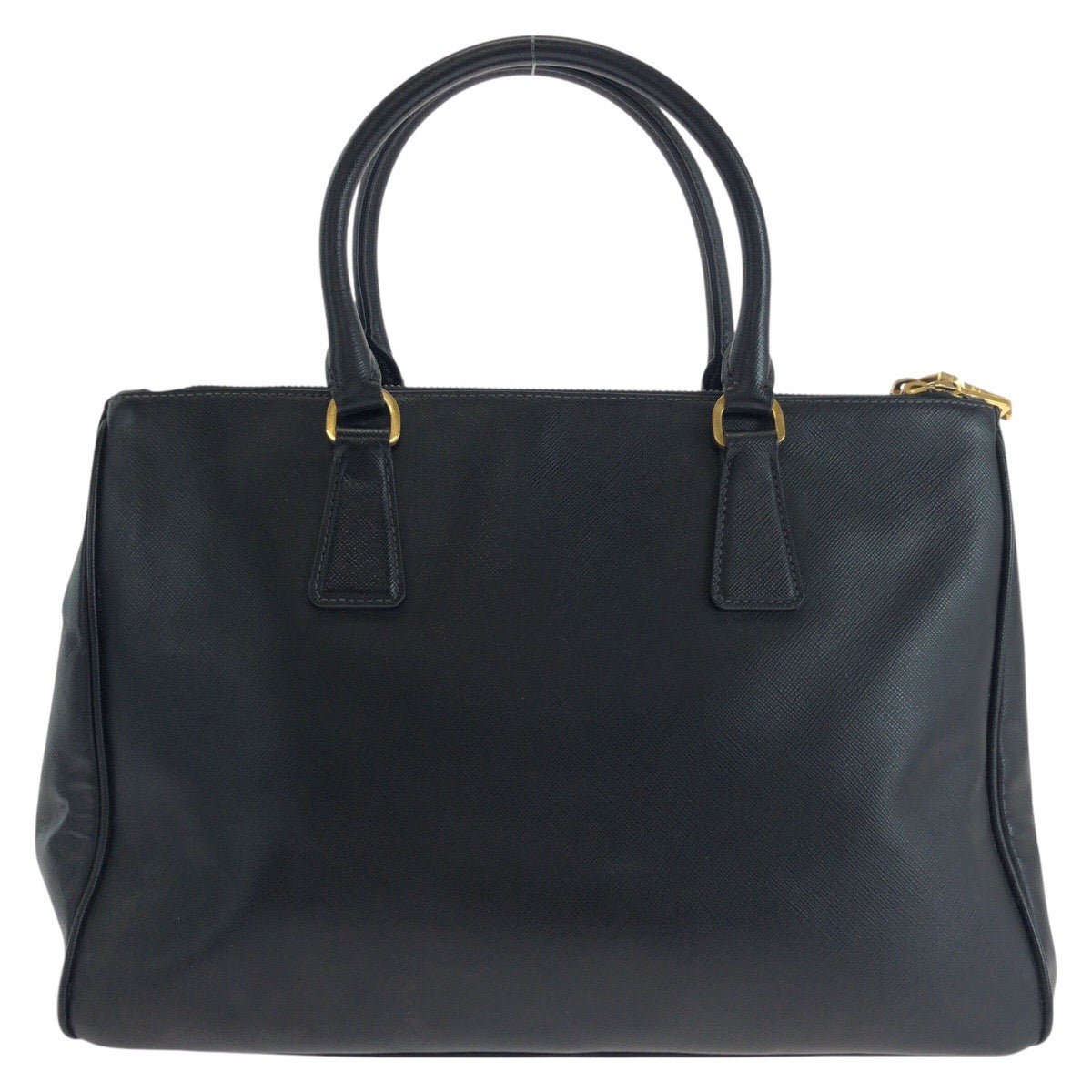 14583
PRADA プラダ サフィアーノ ガレリア ブラック 黒 ゴールド金具 レザー トートバッグ ショルダーバッグ 2way  レディース
