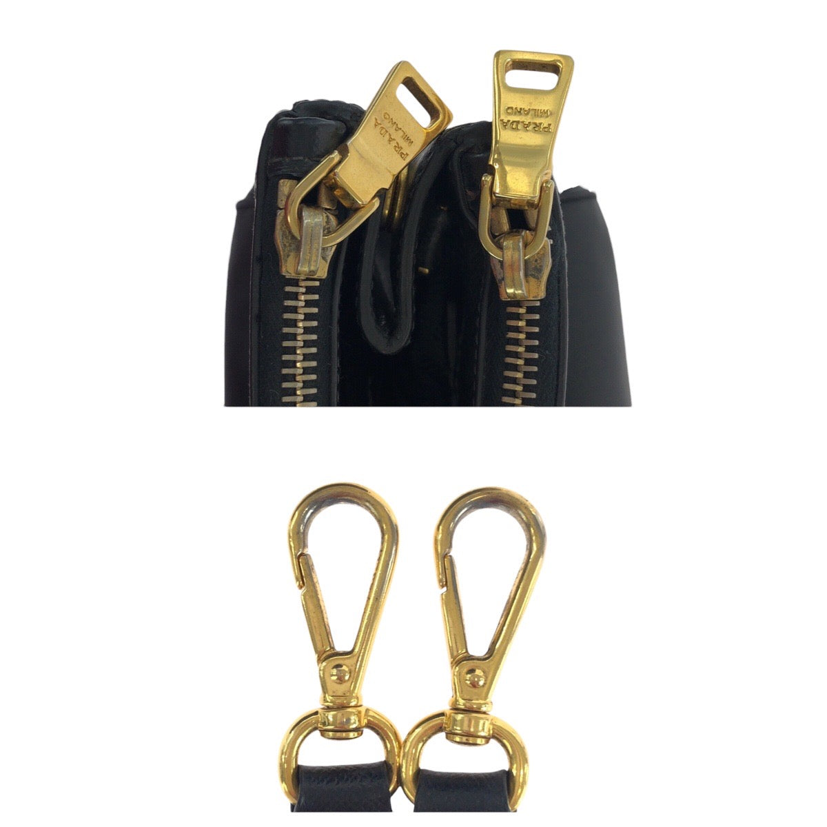 14583
PRADA プラダ サフィアーノ ガレリア ブラック 黒 ゴールド金具 レザー トートバッグ ショルダーバッグ 2way  レディース