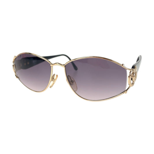 14585
Dior ディオール ヴィンテージ ブラック パープル ゴールド金具 プラスチック / メタル 2844 41 58◻︎16 サングラス 男女兼用 フォックス  レディース