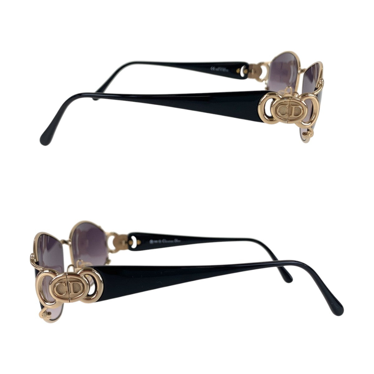 14585
Dior ディオール ヴィンテージ ブラック パープル ゴールド金具 プラスチック / メタル 2844 41 58◻︎16 サングラス 男女兼用 フォックス  レディース