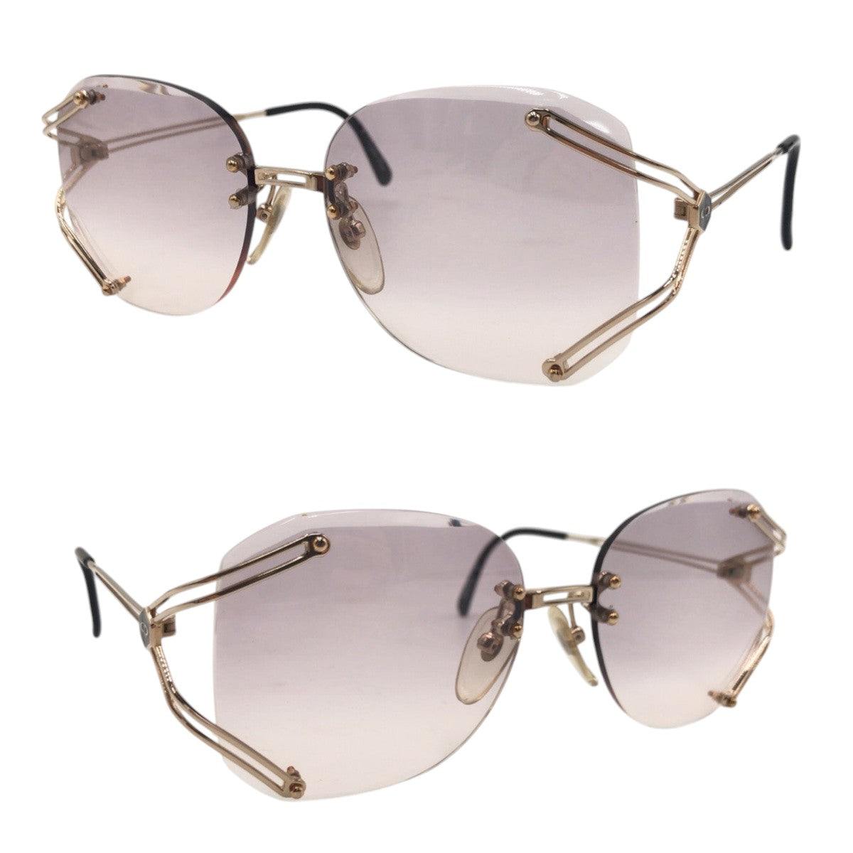 Dior ディオール ヴィンテージ CDロゴ ゴールド パープル メタル 2478 90 57◻︎18 125 サングラス バタフライ  レディース