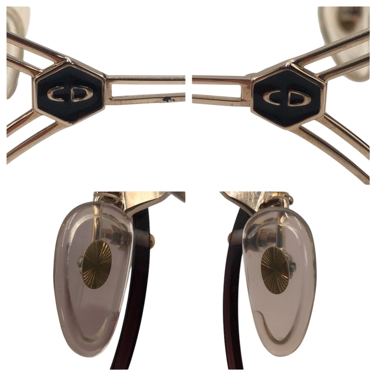 Dior ディオール ヴィンテージ CDロゴ ゴールド パープル メタル 2478 90 57◻︎18 125 サングラス バタフライ  レディース