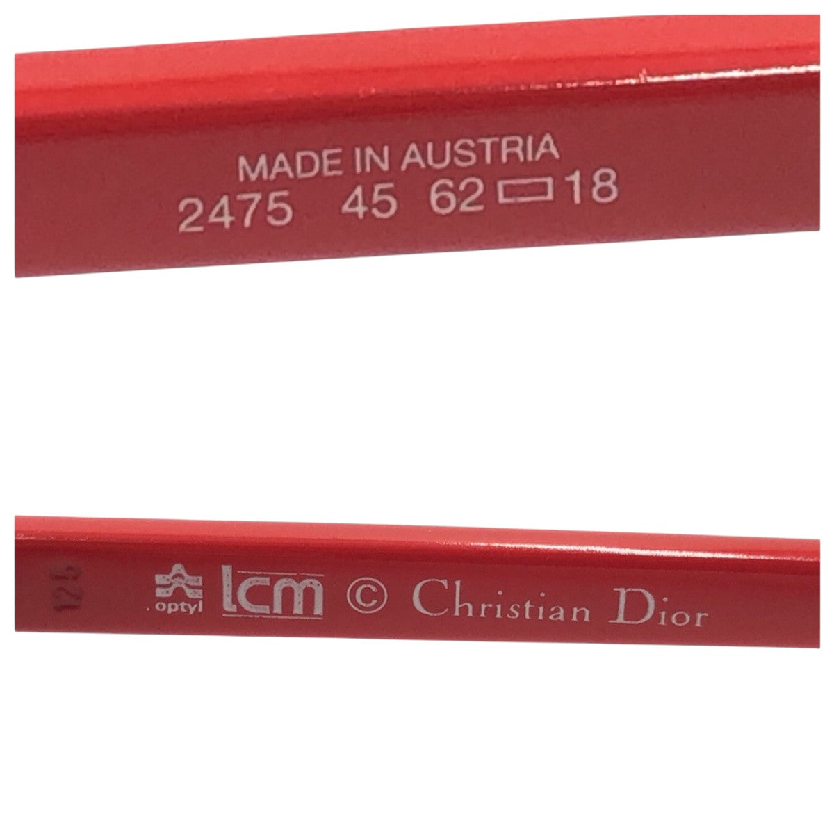 Dior ディオール ヴィンテージ レッド ブルー ゴールド パープル メタル 2475 45 62□18 サングラス ラウンド  レディース