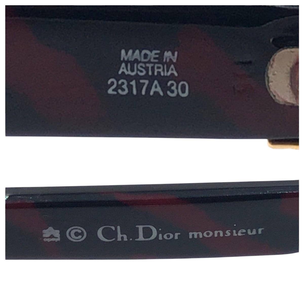 Dior ディオール ヴィンテージ CDロゴ ブラウン プラスチック 2317A30 サングラス 男女兼用 ウェリントン  レディース