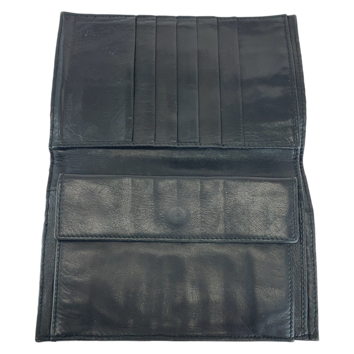 PRADA Prada Triangle logo plate Black Silver hardware Nylon Long wallet Women's