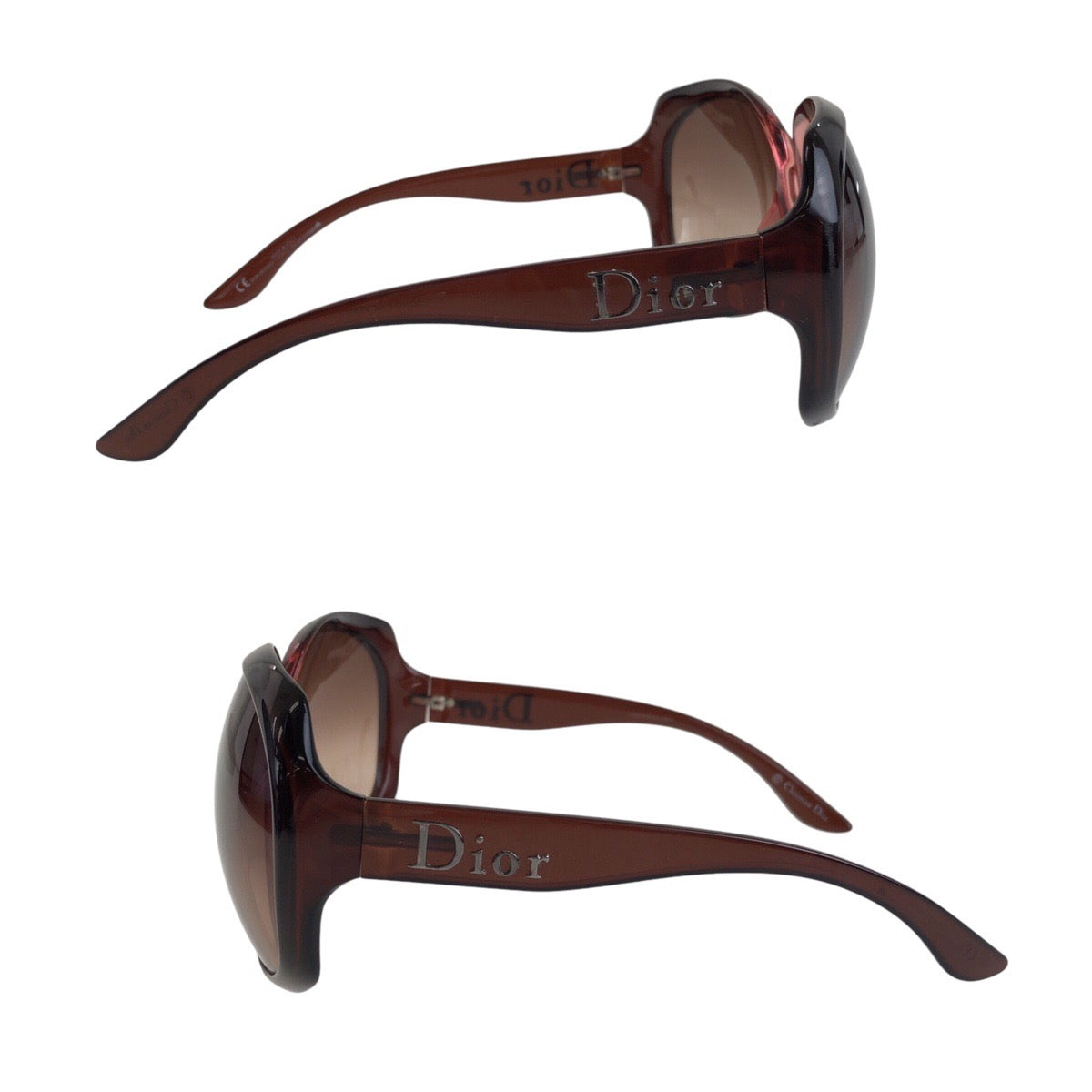 Dior ディオール ディオール ブラウン シルバー金具 プラスチック GLOSSY 1 A3FCC 62◻︎20 サングラス バタフライ  レディース
