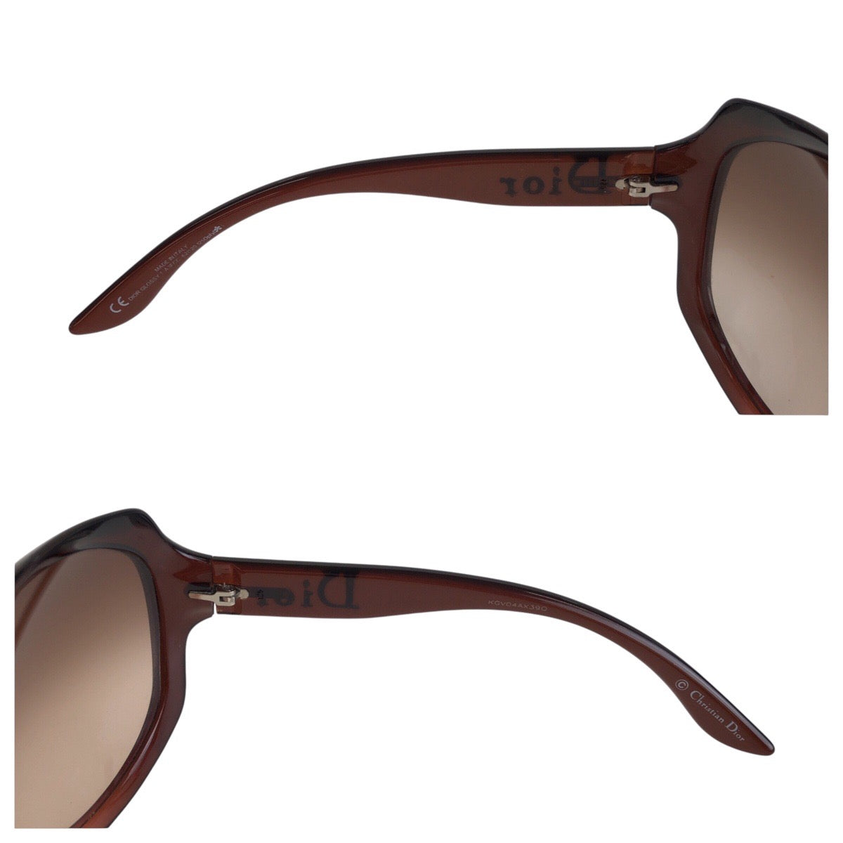 Dior ディオール ディオール ブラウン シルバー金具 プラスチック GLOSSY 1 A3FCC 62◻︎20 サングラス バタフライ  レディース
