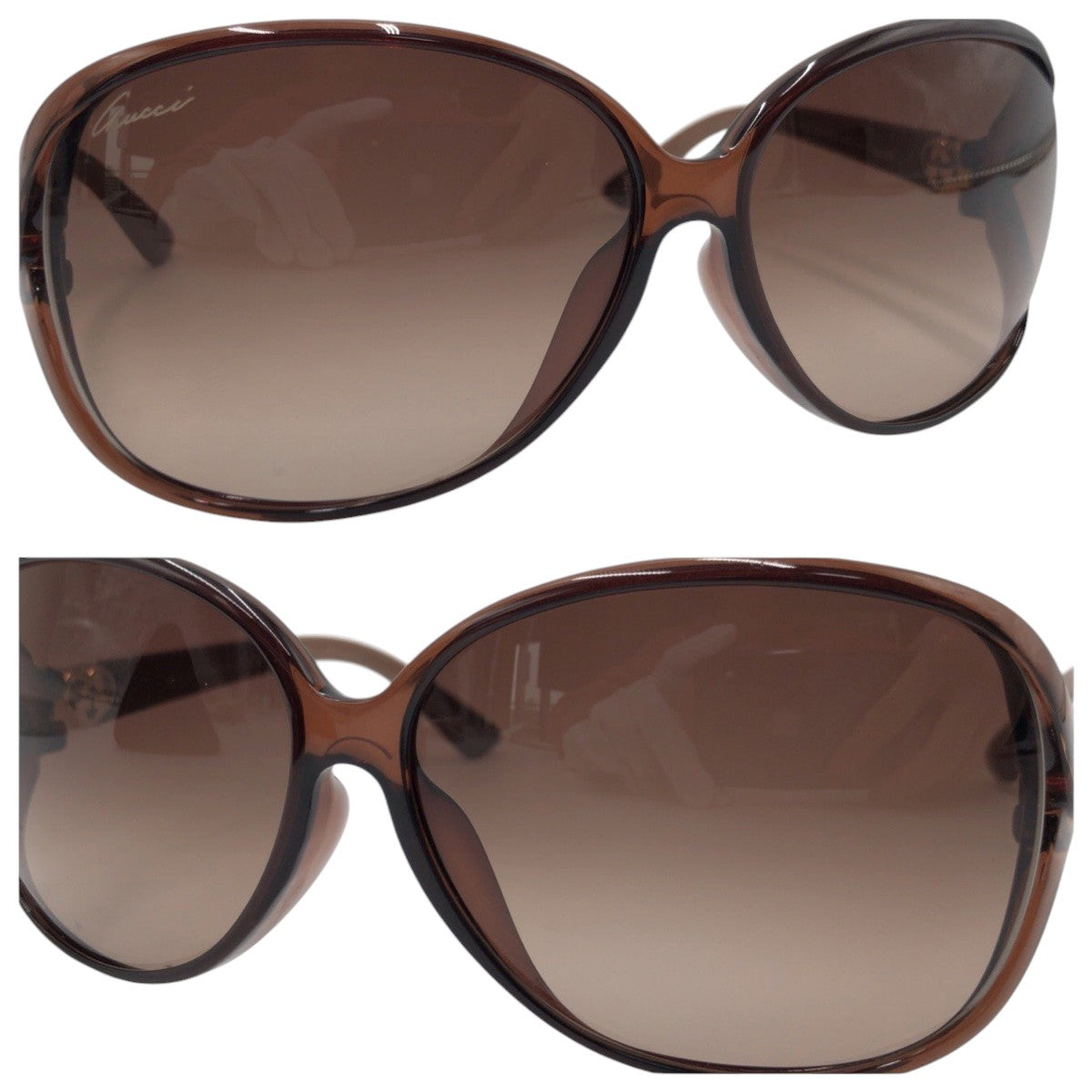 GUCCI グッチ インターロッキングGハート GG柄 ブラウン プラスチック GG3792/F/S MKWJ6 64□13 125 サングラス バタフライ  レディース