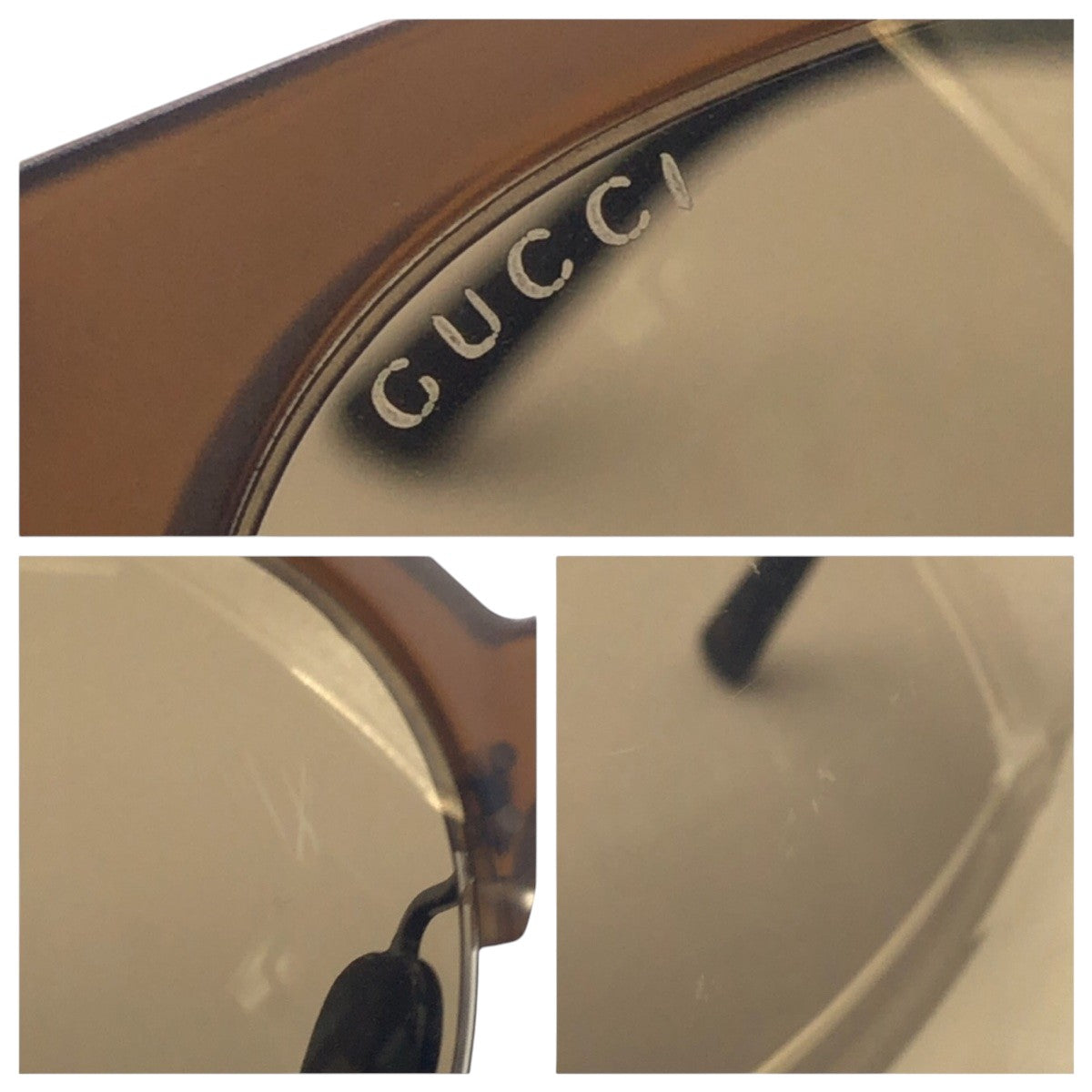 GUCCI グッチ ブラウン グレー プラスチック GG1069/S CC9W8 5518 145 BM3 サングラス ラウンド  メンズ
