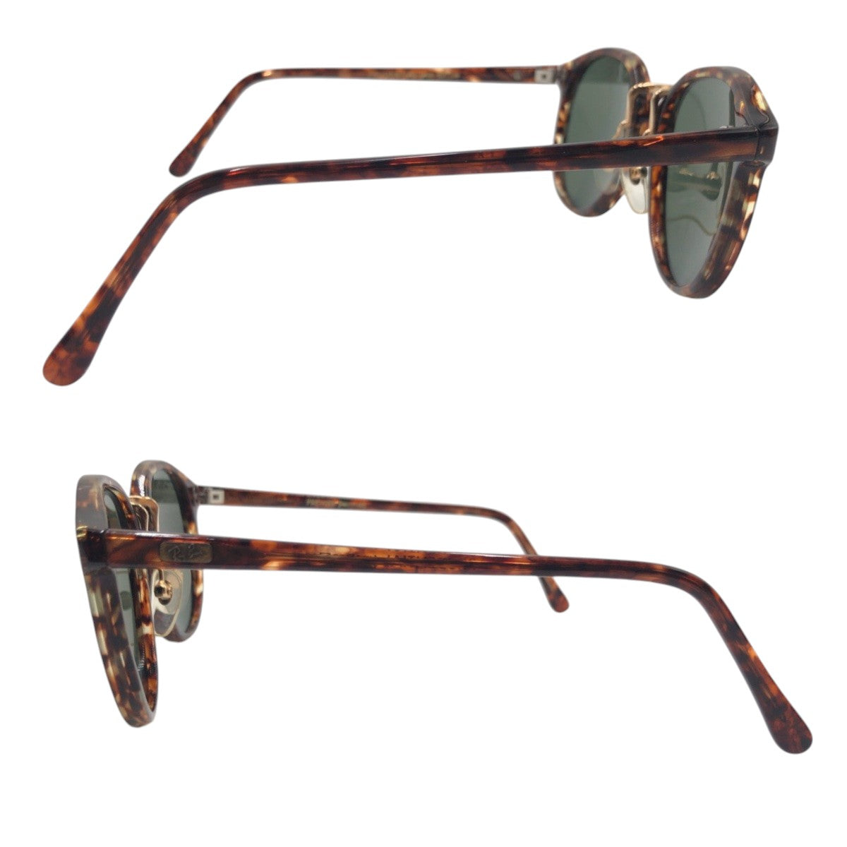 Ray-Ban Vintage B&amp;L Bausch &amp; Lomb RAY-BAN USA Premier Traditionals Brown Plastic 5219 Glasses Frame Round Men's