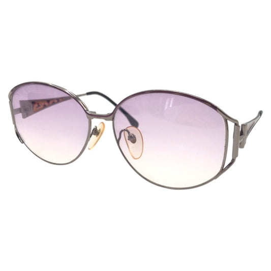 14597
YVES SAINT LAURENT イヴ サンローラン ヴィンテージ YSL パープル シルバー メタル 31 2601 67 2N サングラス ラウンド レディース AB5