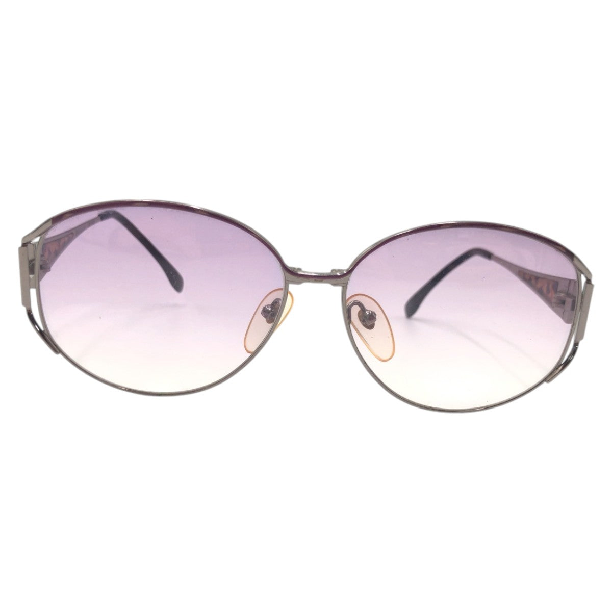 14597
YVES SAINT LAURENT イヴ サンローラン ヴィンテージ YSL パープル シルバー メタル 31 2601 67 2N サングラス ラウンド レディース AB5