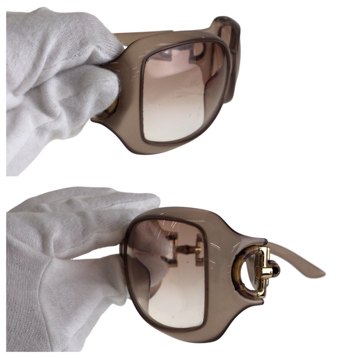 14007
GUCCI グッチ ホースビット バンブー グレー ゴールド金具 プラスチック GG2991/F/S CMGS0 6116 115 サングラス 男女兼用 バタフライ  レディース