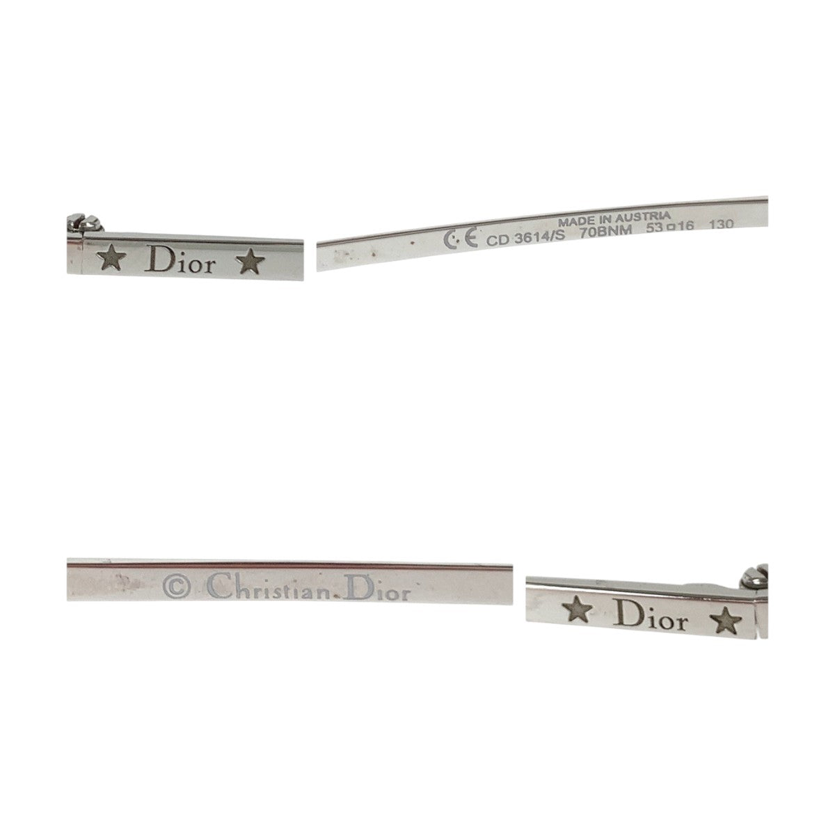 14598
Dior ディオール シルバー メタル CD 3614/S 70BNM 53◻︎16 130 サングラス オーバル  レディース