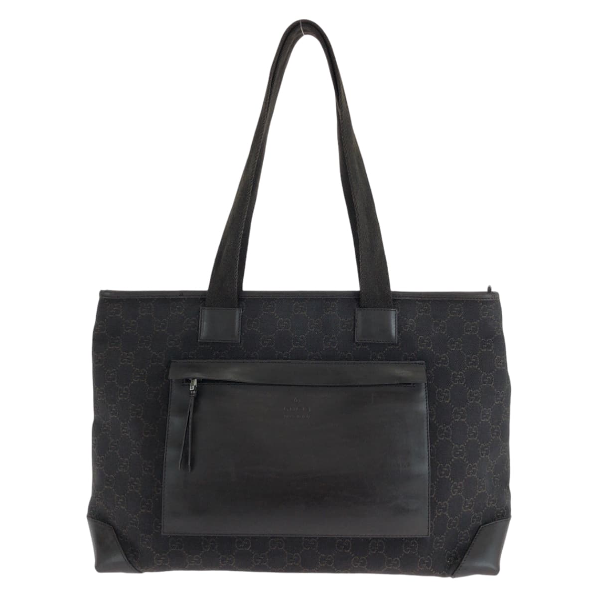 14008
GUCCI グッチ ブラウン シルバー金具 GGキャンバス / レザー 34339 トートバッグ ショルダーバッグ  レディース