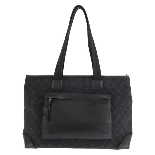 14008
GUCCI グッチ ブラウン シルバー金具 GGキャンバス / レザー 34339 トートバッグ ショルダーバッグ  レディース