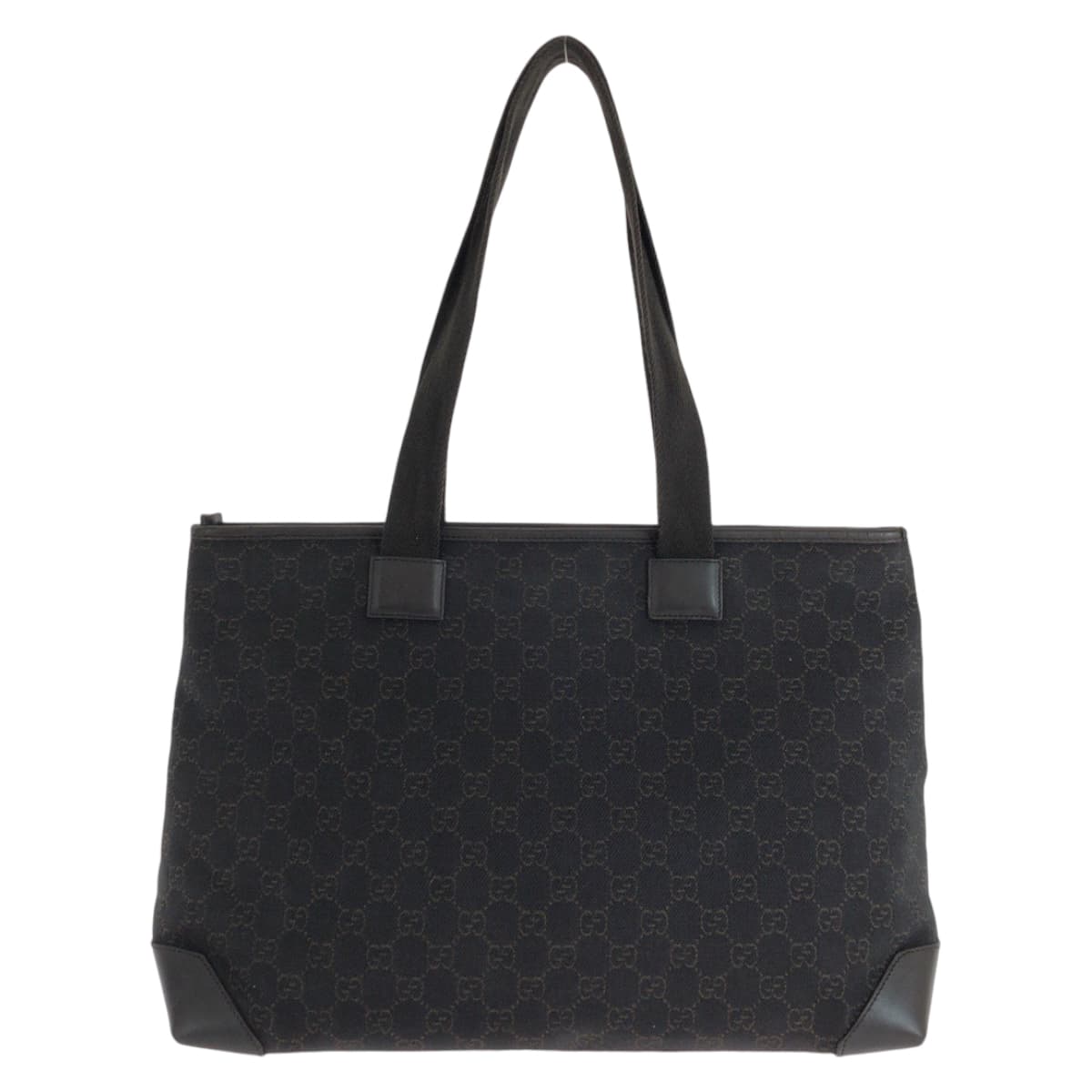 14008
GUCCI グッチ ブラウン シルバー金具 GGキャンバス / レザー 34339 トートバッグ ショルダーバッグ  レディース