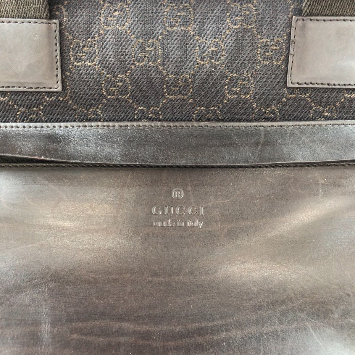14008
GUCCI グッチ ブラウン シルバー金具 GGキャンバス / レザー 34339 トートバッグ ショルダーバッグ  レディース