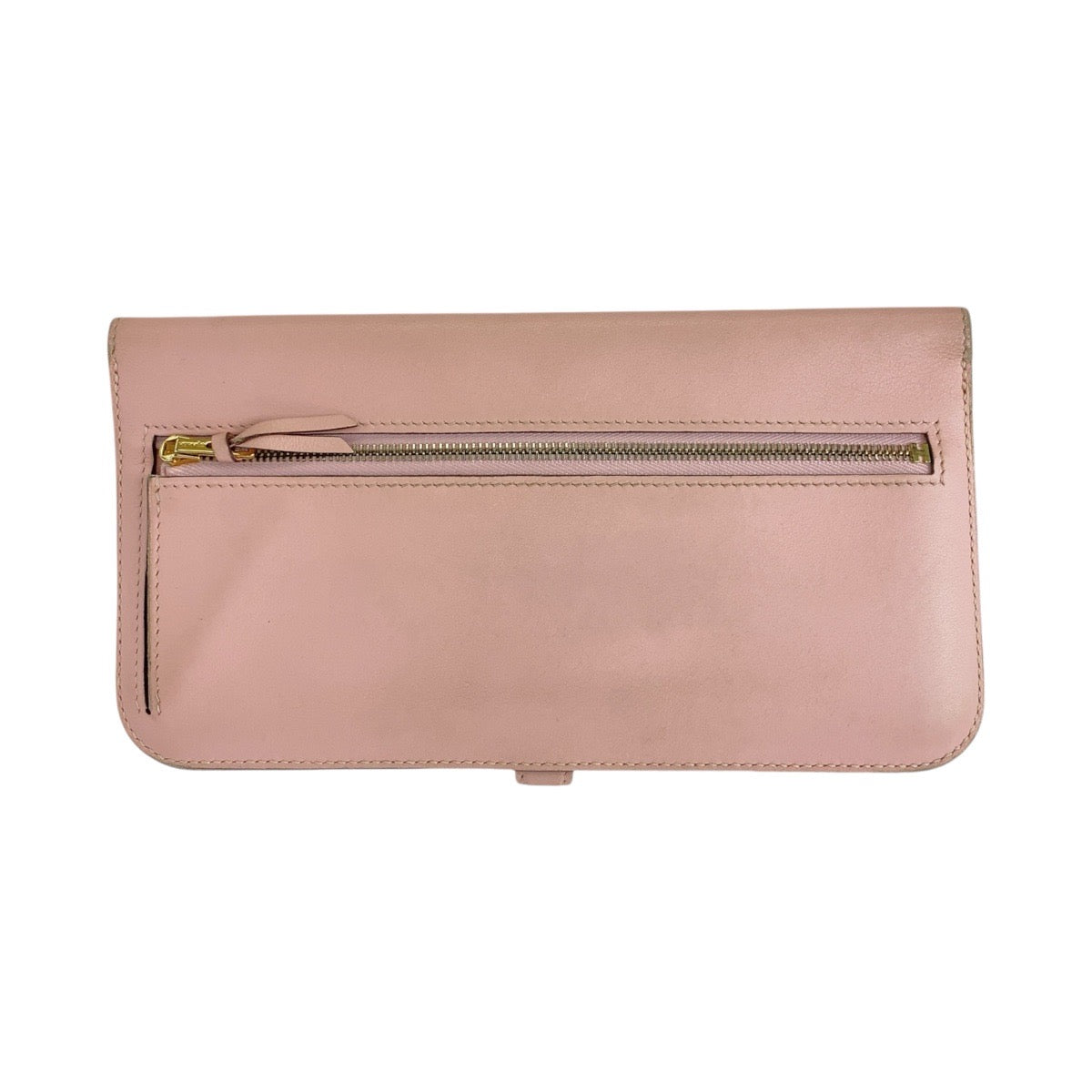 14602
HERMES エルメス ドゴンロング ピンク ローズサクラ ゴールド金具 ヴォースイフト 長財布 ロングウォレット T刻印  レディース AB40
