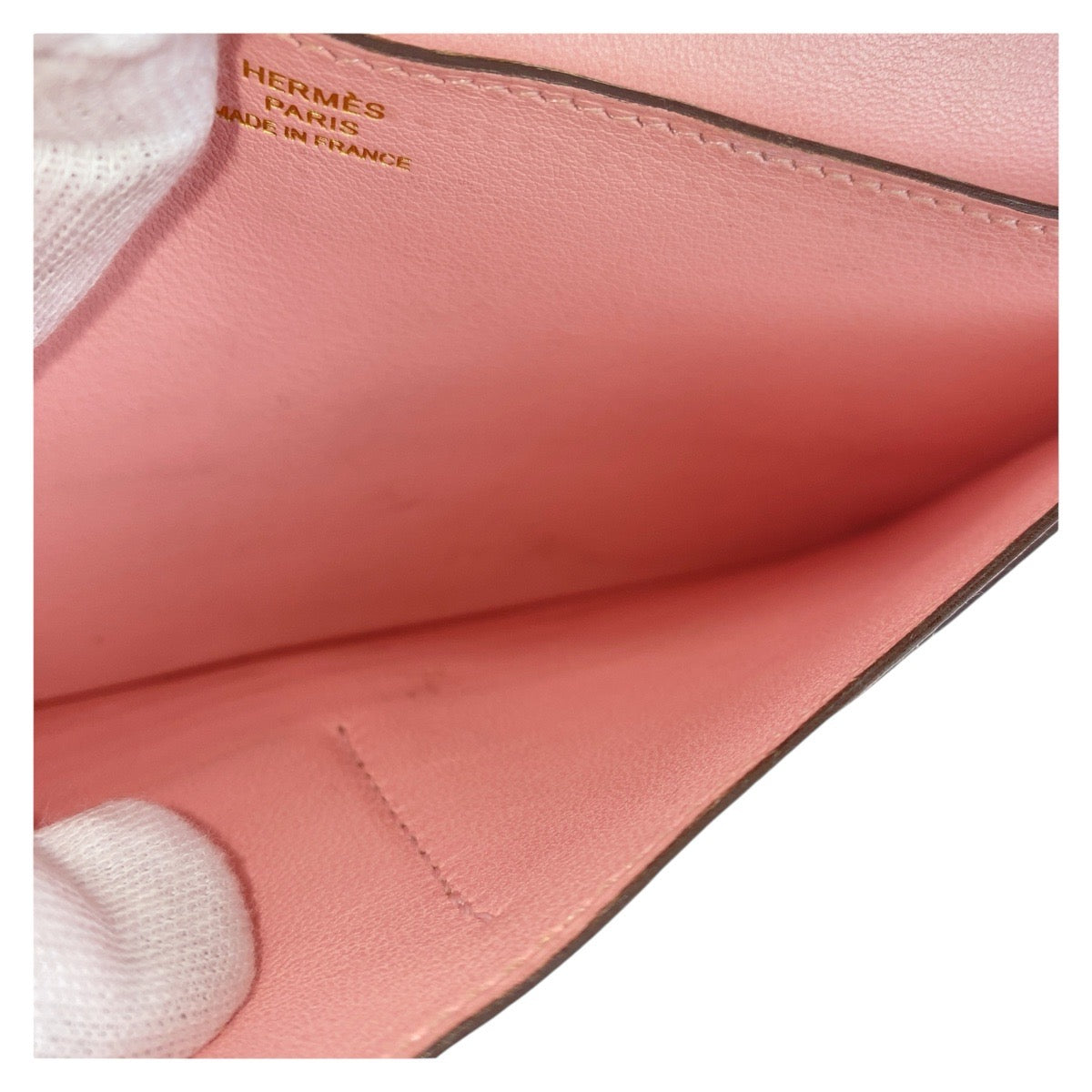 14602
HERMES エルメス ドゴンロング ピンク ローズサクラ ゴールド金具 ヴォースイフト 長財布 ロングウォレット T刻印  レディース AB40