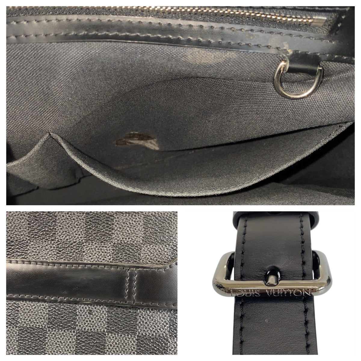 14604
LOUIS VUITTON ルイヴィトン ダミエグラフィット ポルトドキュマン ヴォワヤージュGM ブラック シルバー金具 PVC / レザー N41123 ビジネスバッグ ブリーフケース  メンズ