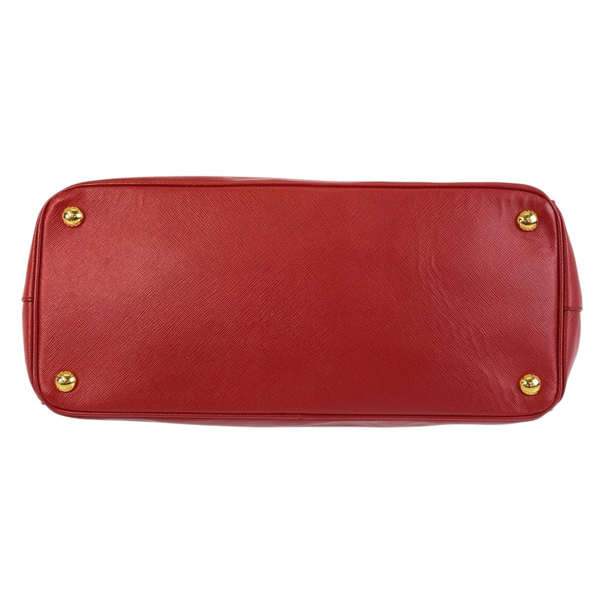 14606
PRADA プラダ サフィアーノ ガレリア 三角ロゴプレート レッド ゴールド金具 レザー トートバッグ ハンドバッグ レディース ABP68