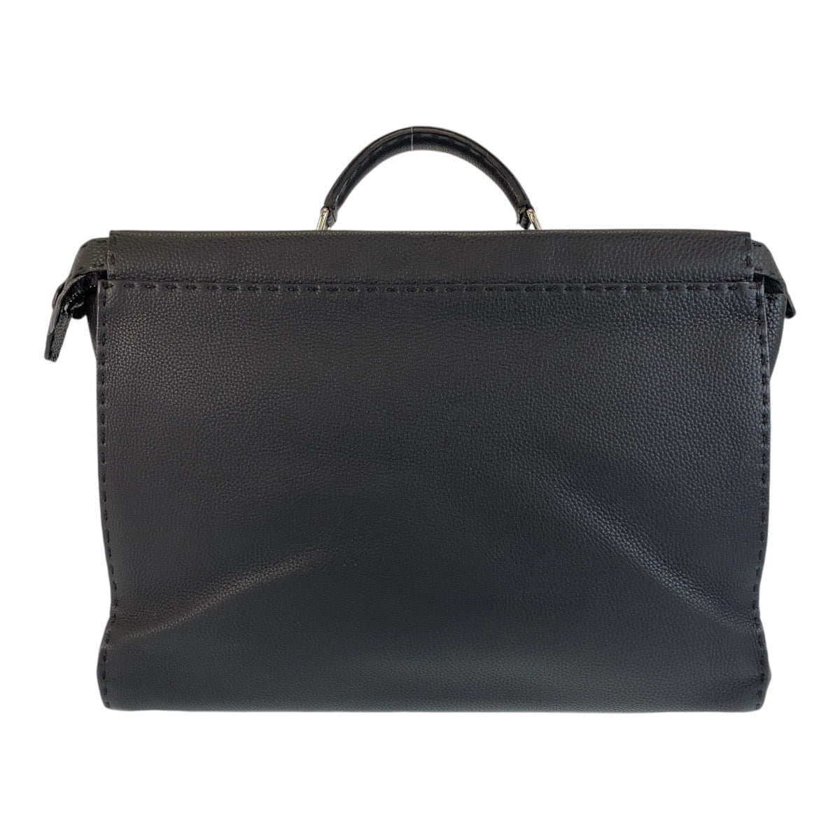 14607
FENDI フェンディ セレリア ピーカブー ブラック 黒 シルバー金具 レザー ビジネスバッグ ブリーフケース  メンズ