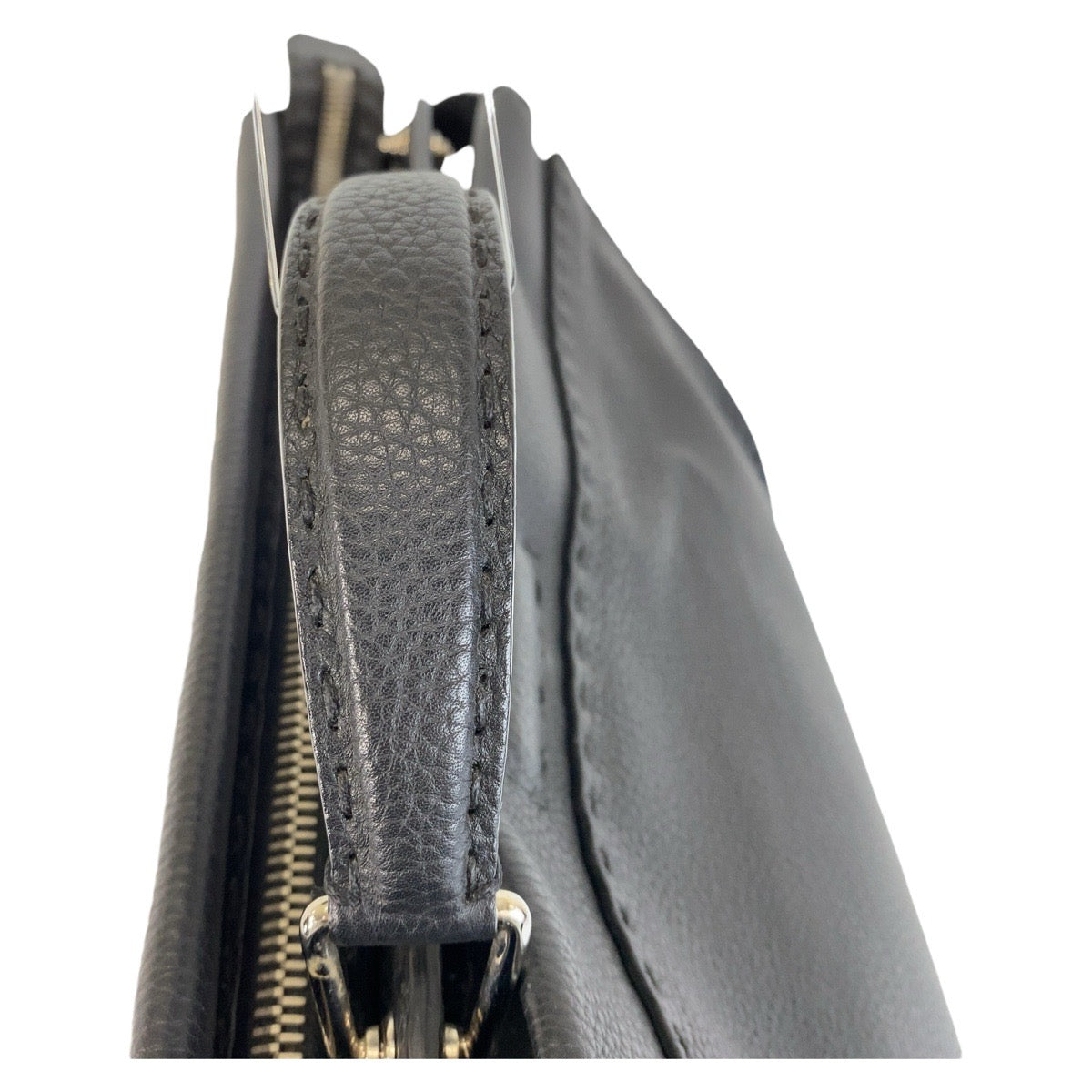 14607
FENDI フェンディ セレリア ピーカブー ブラック 黒 シルバー金具 レザー ビジネスバッグ ブリーフケース  メンズ