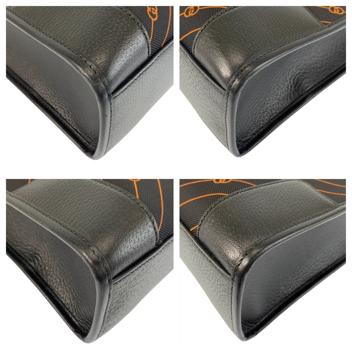 14612
GUCCI グッチ インターロッキング ブラック 黒 オレンジ シルバー金具 キャンバス / レザー 752586 トートバッグ ショルダーバッグ 2way 男女兼用 メンズ SA160