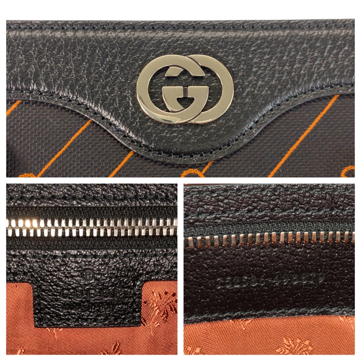 14612
GUCCI グッチ インターロッキング ブラック 黒 オレンジ シルバー金具 キャンバス / レザー 752586 トートバッグ ショルダーバッグ 2way 男女兼用 メンズ SA160