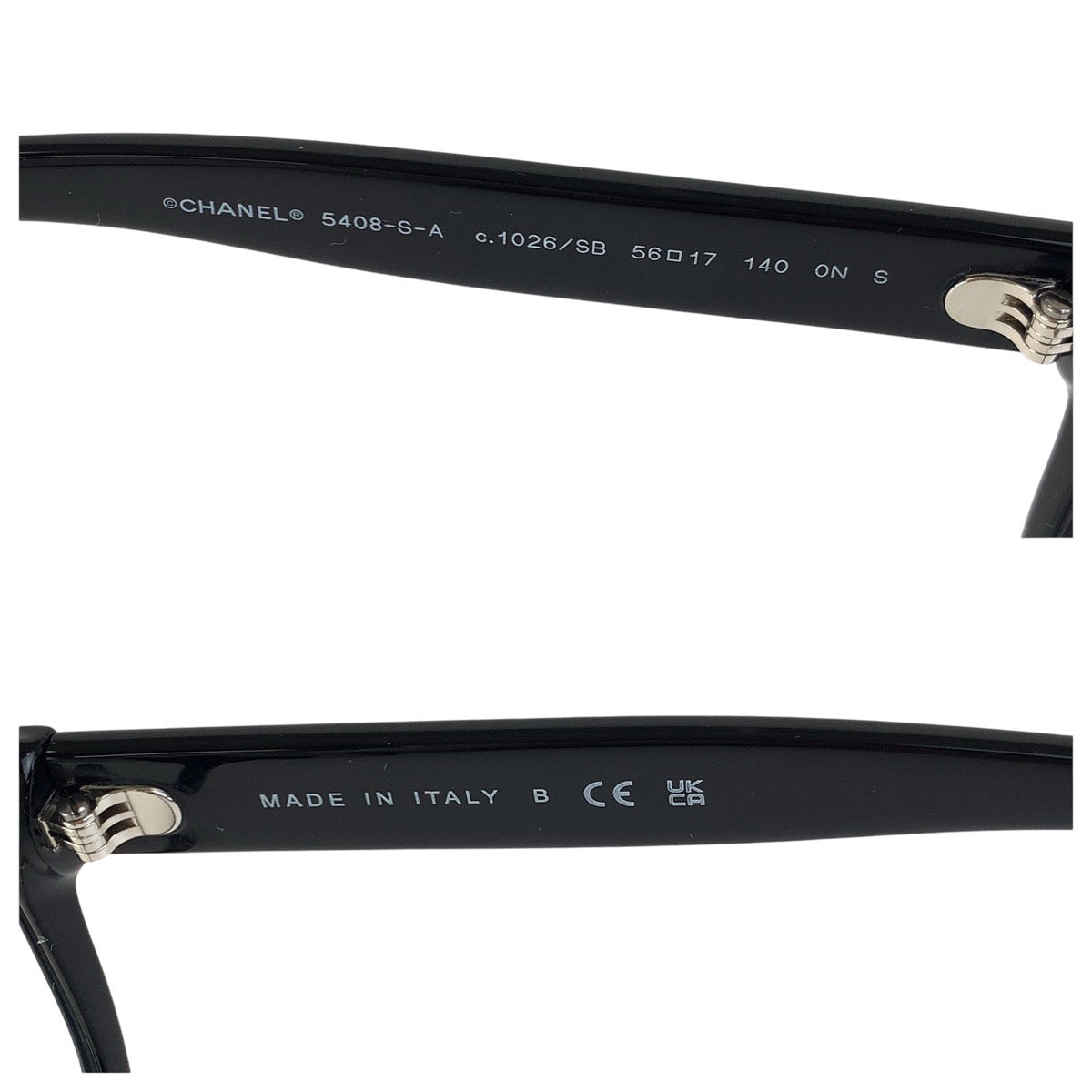 14614
CHANEL シャネル スクエアシェイプ ブラック 黒 シルバー金具 プラスチック 5408 S A c.1026 15B 5617 140 サングラス メガネ 男女兼用 スクエア  レディース A54