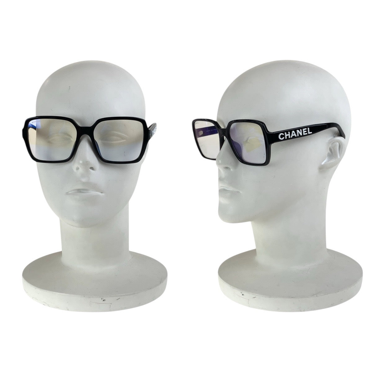 14614
CHANEL シャネル スクエアシェイプ ブラック 黒 シルバー金具 プラスチック 5408 S A c.1026 15B 5617 140 サングラス メガネ 男女兼用 スクエア  レディース A54