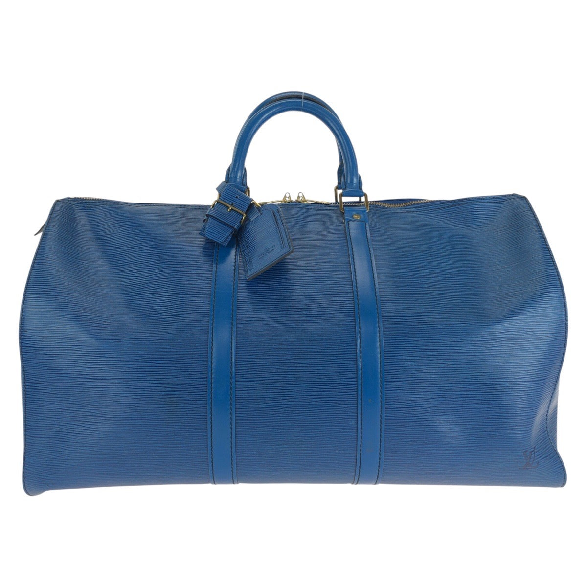 14618
LOUIS VUITTON ルイヴィトン エピ キーポル 50 ブルー ゴールド金具 レザー M42965 ボストンバッグ 男女兼用  レディース