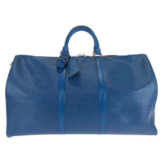 14618
LOUIS VUITTON ルイヴィトン エピ キーポル 50 ブルー ゴールド金具 レザー M42965 ボストンバッグ 男女兼用  レディース