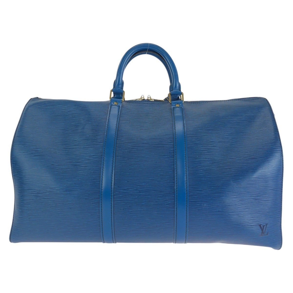 14618
LOUIS VUITTON ルイヴィトン エピ キーポル 50 ブルー ゴールド金具 レザー M42965 ボストンバッグ 男女兼用  レディース