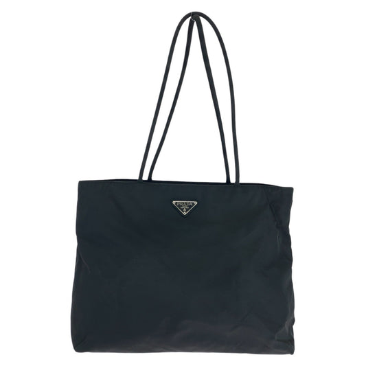 14622
PRADA プラダ テスート 三角ロゴプレート ブラック 黒 シルバー金具 ナイロン トートバッグ ショルダーバッグ  レディース