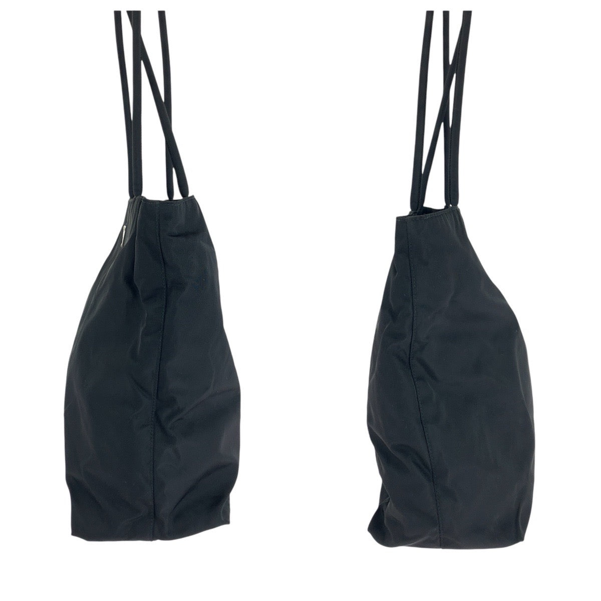 14622
PRADA プラダ テスート 三角ロゴプレート ブラック 黒 シルバー金具 ナイロン トートバッグ ショルダーバッグ  レディース