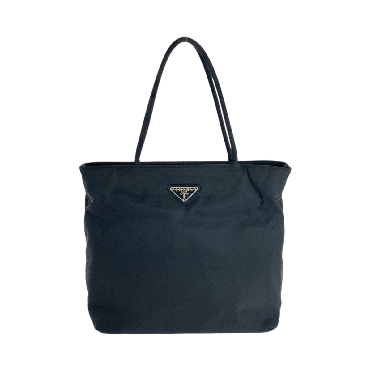 14624
PRADA プラダ テスート 三角ロゴプレート ブラック 黒 シルバー金具 ナイロン ショルダーバッグ トートバッグ  レディース