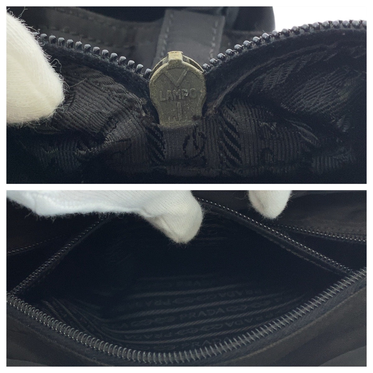 14624
PRADA プラダ テスート 三角ロゴプレート ブラック 黒 シルバー金具 ナイロン ショルダーバッグ トートバッグ  レディース
