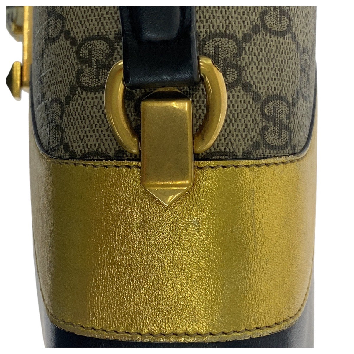 GUCCI グッチ キャットヘッド ブラック ゴールド GGスプリームキャンバス / レザー 4576435 ハンドバッグ ショルダーバッグ 2way  レディース