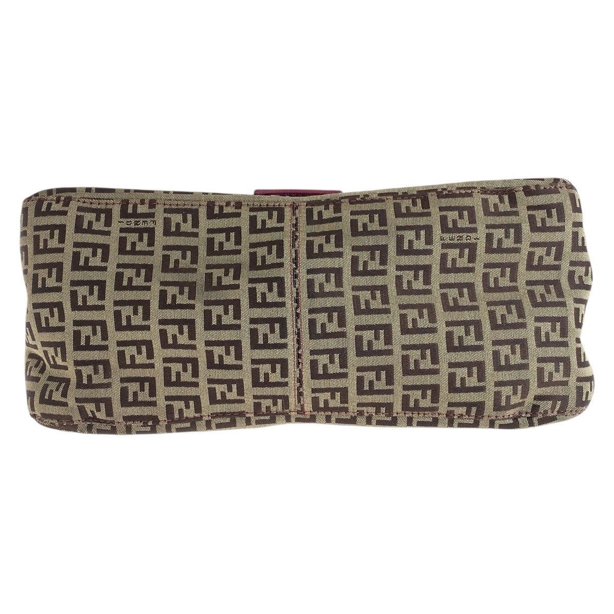 14629
FENDI フェンディ ズッキーノ マンマバケット ブラウン ピンク ゴールド金具 キャンバス / レザー ショルダーバッグ  レディース ABP67