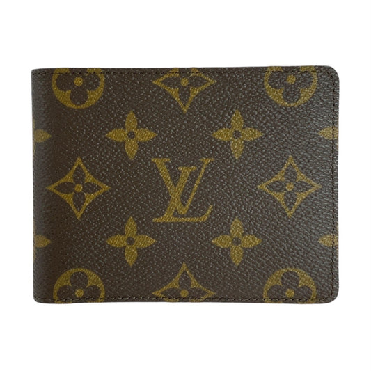 14633
LOUIS VUITTON ルイヴィトン モノグラム ポルトフォイユ ミュルティプル ブラウン PVC M60895 折財布 コンパクトウォレット  メンズ